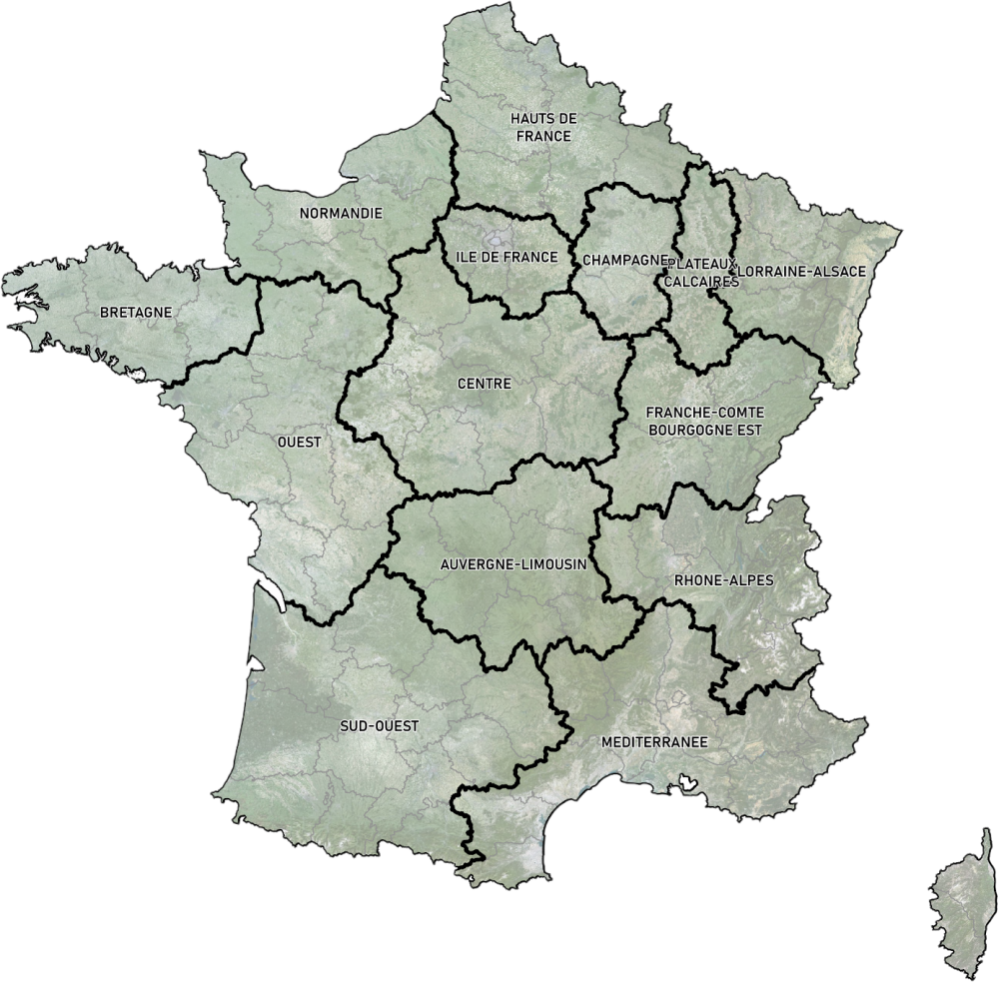 Carte groupes régionaux